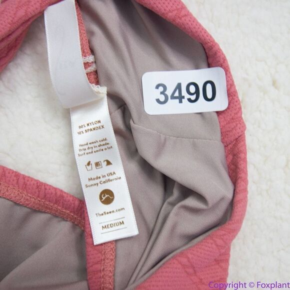 NEW Seea x Free People Georgia bikini top flamingo pink, M - Picture 6 of 10